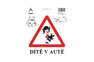Samolepka "Dítě v autě" - dívka, 15x17 cm