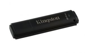 USB Flash disk "DT4000G2", černá, 4GB, USB 3.0, 80/12MB/s, šifrovaný, KINGSTON