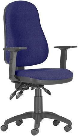 Kancelářská židle "XENIA ASYN ", modrá, textilie, černá základna