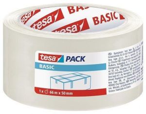 Balící páska "Basic 58570", transparentní, 50 mm x 66 m, TESA