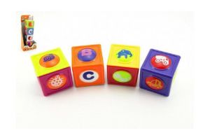 Kostky 4ks plast 6x6cm s obrázky