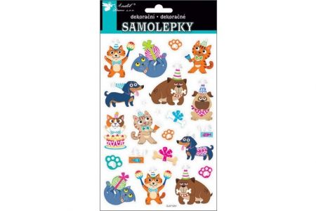 Samolepky psi a kočky 21x14cm