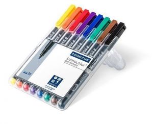 Permanentní popisovače "Lumocolor 317 M", sada 8 barev, 0,8-1 mm, STAEDTLER
