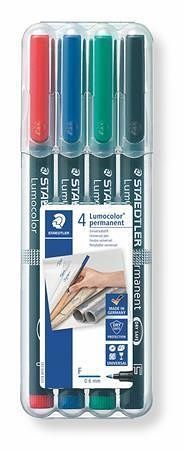 Permanentní popisovač "Lumocolor 318 F", 4 barvy, 0,6mm, OHP, STAEDTLER