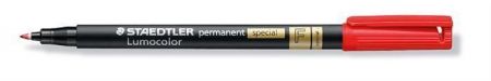 Permanentní popisovač "Lumocolor Special 319 F", červená, 0,6mm, STAEDTLER