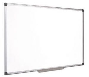 Bílá magnetická tabule, 90x120cm, smaltovaný povrch, hliníkový rám, VICTORIA