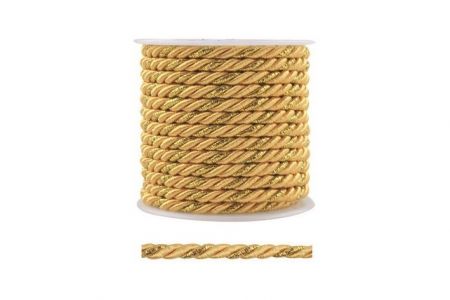 Dekorační provázek zlatý 5m