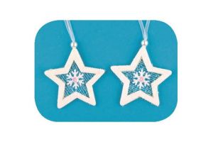 Hvězda bílá 2ks v sáčku 7cm