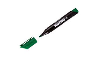 KORES K-MARKER Permanentní popisovač, kulatý hrot 3 mm, zelený