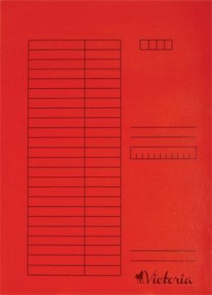 Desky s rychlovazačem, červené, karton, A4, VICTORIA