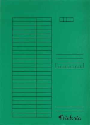 Desky s chlopněmi, zelené, karton, A4, VICTORIA