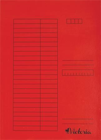 Desky s chlopněmi, červené, karton, A4, VICTORIA