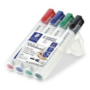 Popisovač na bílou tabuli "Lumicolor 351", 4 barvy, kuželový hrot, 2mm, STAEDTLER