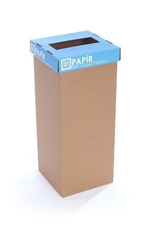 Odpadkový koš na tříděný odpad "Office", modrá, recyklovaný, 60 l, RECOBIN