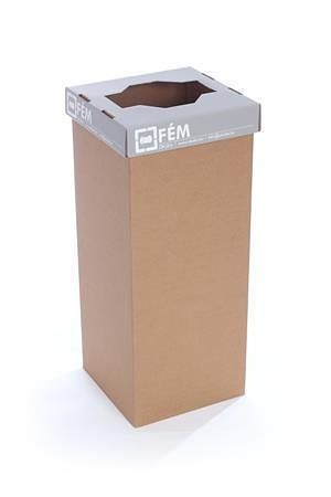 Odpadkový koš na tříděný odpad "Office", šedá, recyklovaný, 60 l, RECOBIN