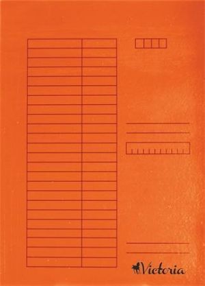 Desky s chlopněmi, oranžové, karton, A4, VICTORIA