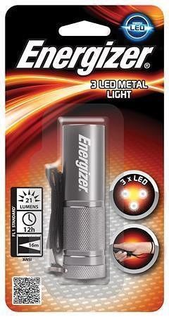 Svítilna "Metal 3", LED, 3xAAA (nejsou v balení), kovová, ENERGIZER