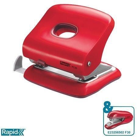 Děrovačka "FC30", červená, 30 listů, RAPID