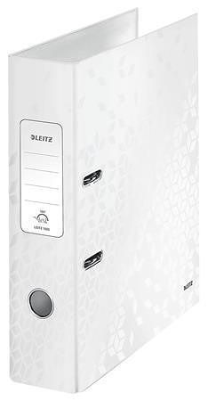 Pákový pořadač "180° WOW", bílá, 80 mm, A4, polaminovaný karton, lesklý, LEITZ