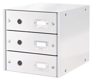 Zásuvkový box "Click&amp;Store", bílá, 3 zásuvky, LEITZ