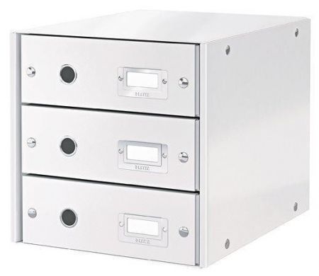 Zásuvkový box "Click&Store", bílá, 3 zásuvky, LEITZ