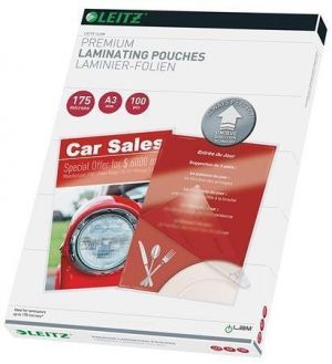 Laminovací fólie "iLam", čirá, 175 mikron, A3, lesklá, UDT technologie, LEITZ
