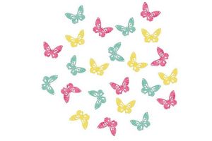 Dřevění motýli 2 cm, 24 ks
