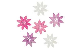 Dřevěné květy 6cm 6ks