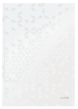 Záznamní kniha "Wow", bílá, linkovaná, tvrdé desky, lesklé, A4, 80 listů, LEITZ