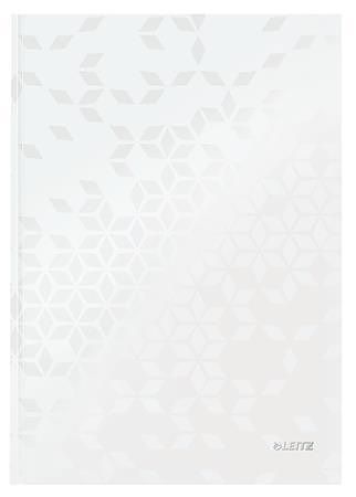 Záznamní kniha "Wow", bílá, linkovaná, tvrdé desky, lesklé, A4, 80 listů, LEITZ