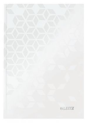 Záznamní kniha "Wow", bílá, linkovaná, tvrdé desky, lesklé, A5, 80 listů, LEITZ