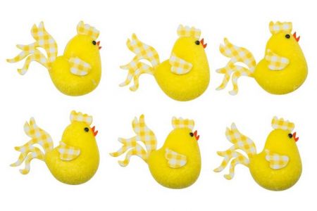 Kuřátka žlutá s kačerovými křídly 5,5cm 6ks