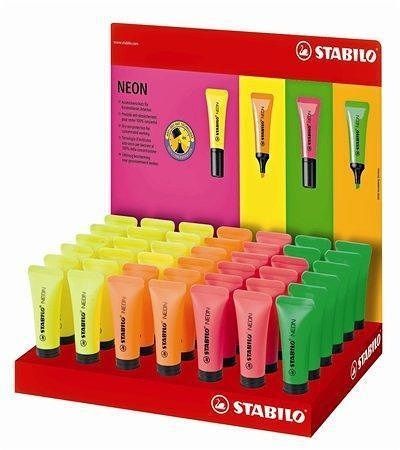 Zvýrazňovač "Neon", displej, různé barvy, 2-5 mm, STABILO