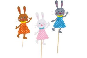 Zápich zajíček 12cm + špejle