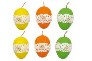 Vajíčka plastová na zavěšení 6cm 3ks v sáčku