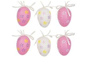 Vajíčka plastová na zavěšení 6cm 3ks v sáčku