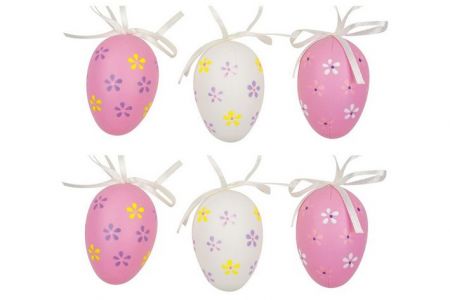 Vajíčka plastová na zavěšení 6cm 3ks v sáčku