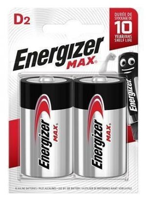 Baterie, D (velký monočlánek), 2 ks, ENERGIZER "Max"