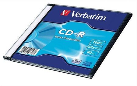 CD-R 700MB, 80min., 52x, DLP Crystal AZO, Verbatim, 1ks