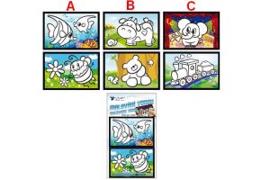 Magické malování vodou s plnicím štětcem 28x16 cm