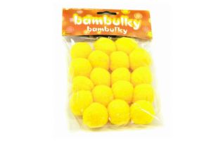 Bambulky 2,5 cm 18 kusů v sáčku - Žluté