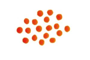 Bambulky 2,5 cm 18 kusů v sáčku - Oranžové