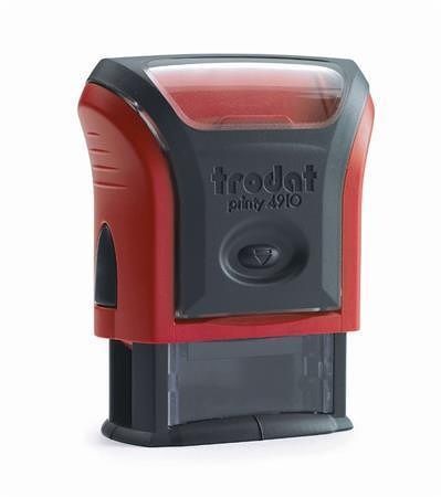 Razítko &quot;4910&quot;, červené tělo, černý polštářek, TRODAT