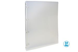 Pořadač LUMA A4 diagonální 4kroužkový transp.