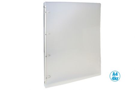 Pořadač LUMA A4 diagonální 4kroužkový transp.