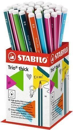 Grafitová tužka "Trio", displej, HB, trojhranná, maxi, STABILO