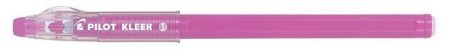 Kuličkové pero "Kleer", růžová, 0,35mm, uzavíratelné, čiré, vymazatelné, PILOT
