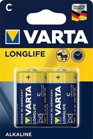 Baterie, C (malý monočlánek), 2 ks, VARTA "Longlife Extra"