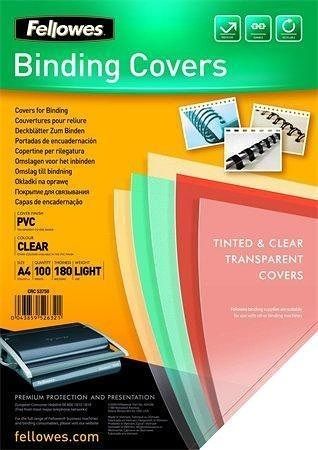 Přední kryt průhledný, A4, 180 micron, FELLOWES