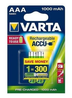 Nabíjecí baterie, AAA, 2x1000 mAh, VARTA "Professional Accu"